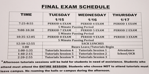 Exam Schedule 