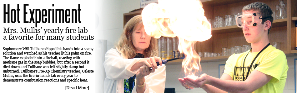 Hot Experiment: Mrs. Mullis Fire Lab a Favorite with Many Students