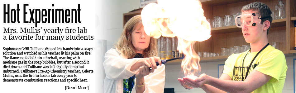 Hot Experiment: Mrs. Mullis' Fire Lab a Favorite with Many Students