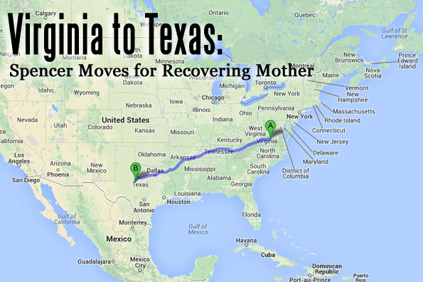 map from texas to virginia        <h3 class=