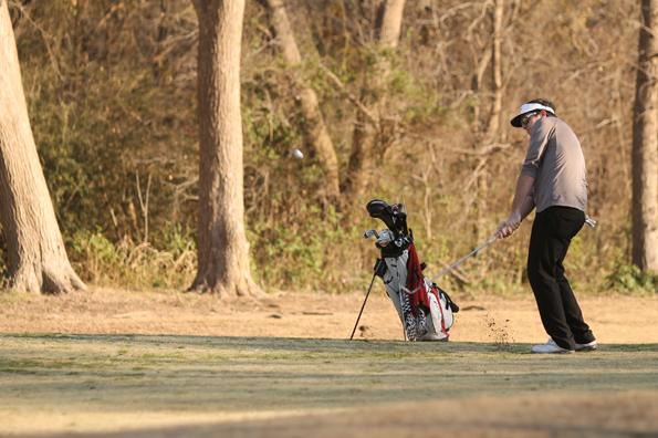 Daniel Kay, 12, approaches the green during practice.