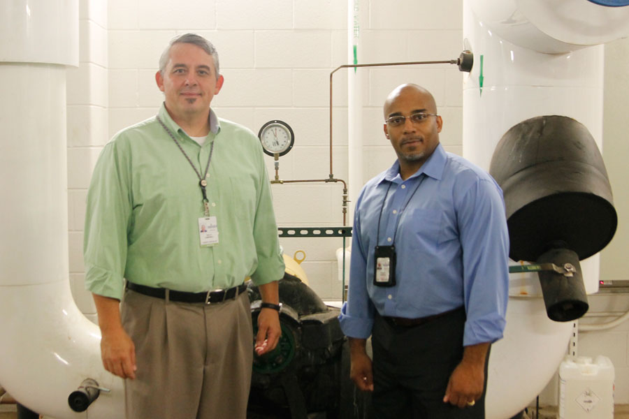 Mr. Kelly Campbell and Mr. Dwayne Tampkins work as Energy Education Specialists for the district. 