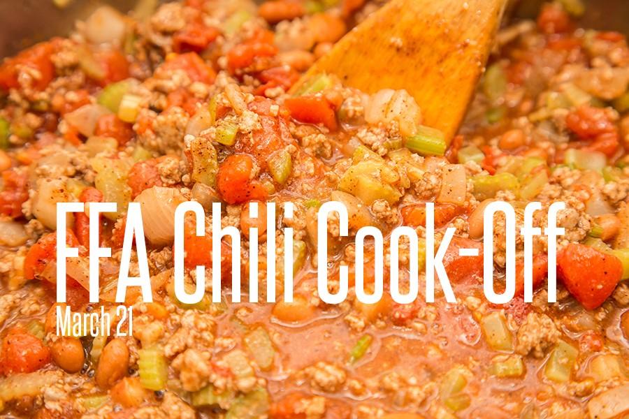 The Future Farmers of America will host a chili cook-off to raise money for scholarships and other FFA projects on March 21.