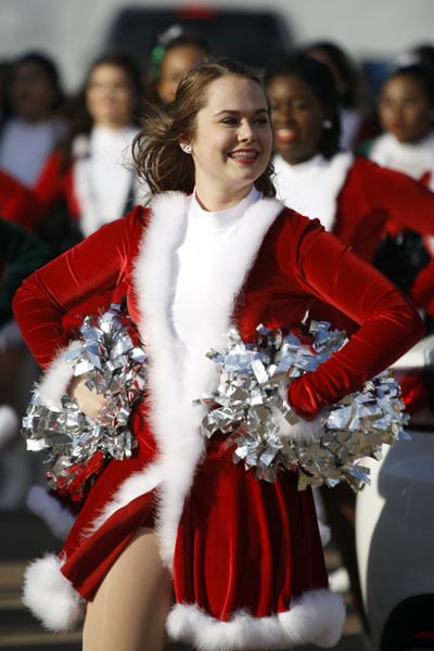 Mia Williams, 11, dances with the Silver Spurs at the Hometown Holidays Parade on Saturday Dec. 7. (Emary Skoczlas photo)
