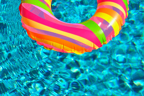 Taking a dip in the pool can cool you down on a hot summer day.