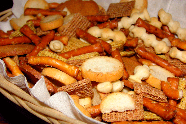 Chex MIx can serve as a great healthy alternative to Halloween Candy. 
