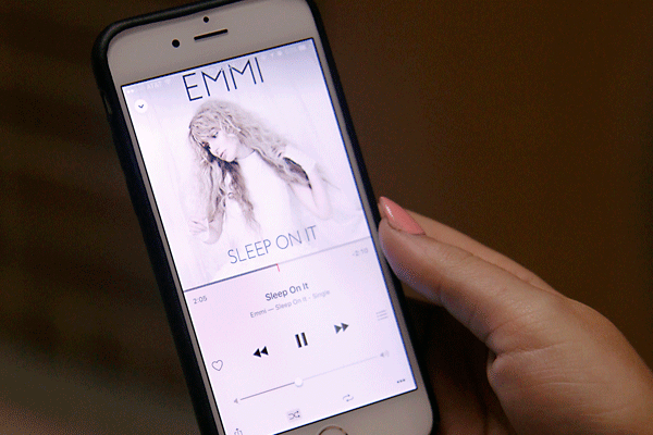 Emmi sings the track Sleep On It, which has a perfect beat for dancing or working out.
