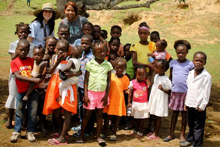 Gabby Taylor, 12, visits Haitian children on an eight day mission trip. (Courtesy photo)
