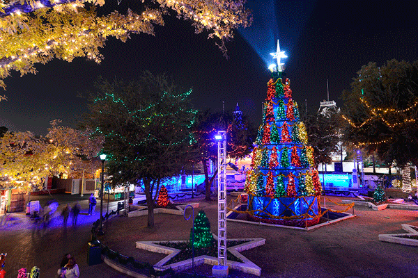 The Tree of Trees as you enter Six Flags will surely get you into the holiday spirit.