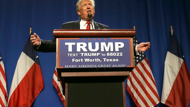 Donald Trump speaks to supporters at a rally in Fort Worth, TX. (AP Photo/LM Otero)