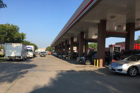 Legacy Students and Mansfield residents search for gas at the QuikTrip on Debbie Lane. Rumored gas shortages caused long lines and lack of fuel at various Mansfield gas stations.