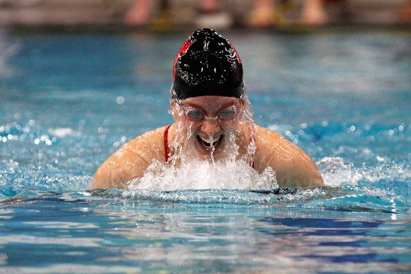 Jillian LaVoie, 12, swims during the swim and vie meet on Oct. 5. 