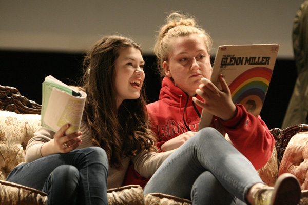 Katy Thomas and Dasha Stewart-Browne, 12, rehearse scenes from The Last Night Of Ballyhoo. The show will run from Dec. 13 to 16. 