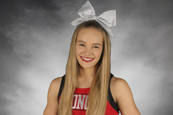 Courtesy Photo. Rylea Fields, 9, poses for a cheer picture. Fields started a nonprofit organization named Ryleas Ribbons. 