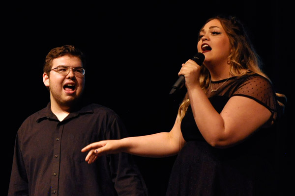 Frankie Reisinger, 11, and McKenna Collier, 12, perform “If I Ain’t Got You” by Alicia Keys during Legacy Legend on March 29. 
