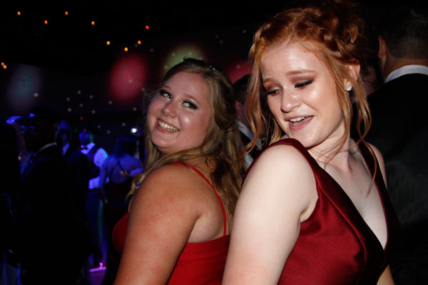 Kylie Moretz, 12, dances with friends. Students will have a semi-formal dance Saturday, Oct 19.