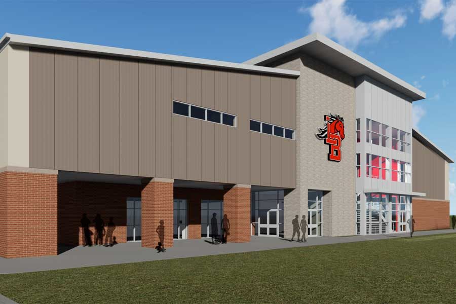 The+new+Multi-Purpose+Athletic+Center+will+include+offices%2C+locker+rooms%2C+a+weight+room+and+more.+Construction+began+on+the+facility+at+the+start+of+the+spring+2019+semester.+