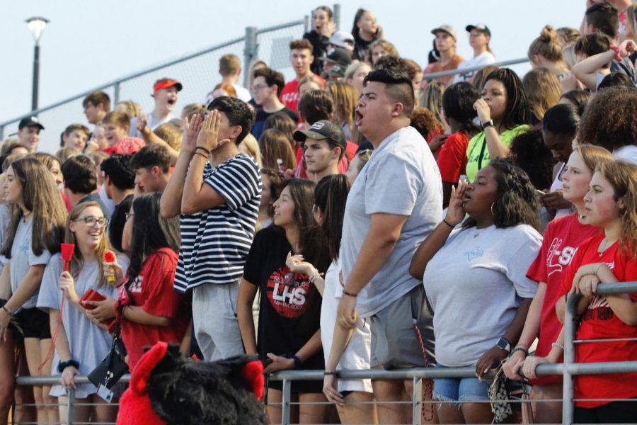 Jeffery Chanta,12, shouts during the football game. (Amara Shanks photo)