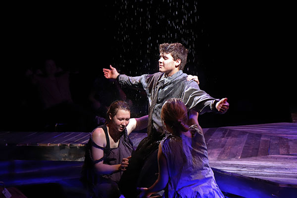 Logan Chapman, 12, performs at the preview nigh of Eurydice. Theaters fall show opens Oct. 3-6. 