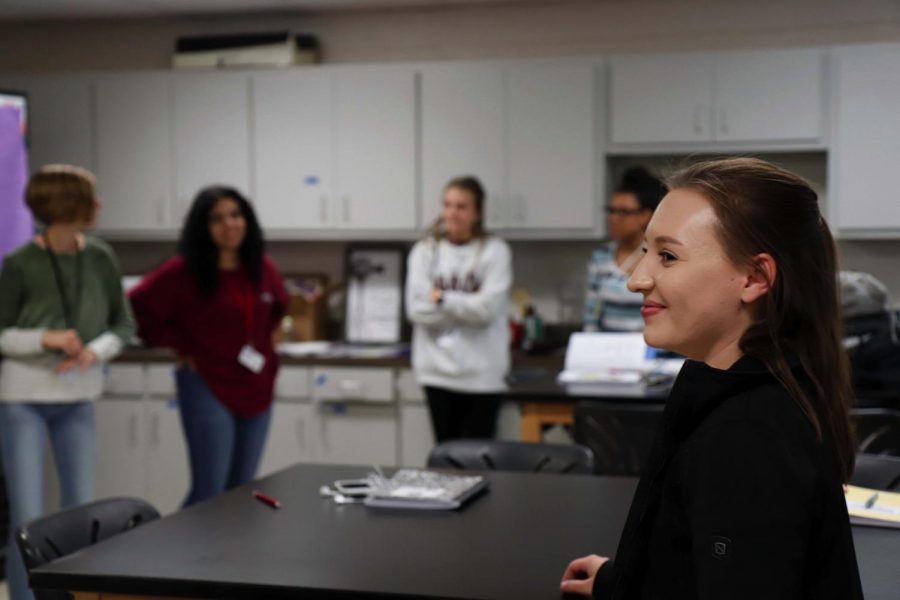 Sarah McDougald teaches her Livestock Production class at Ben Barber. McDougald joined MISD in 2019. 
