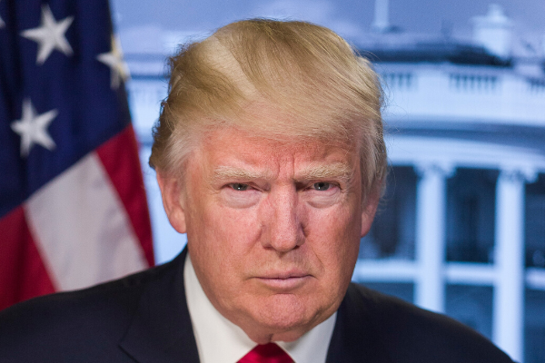 President Donald Trump poses for a headshot. 