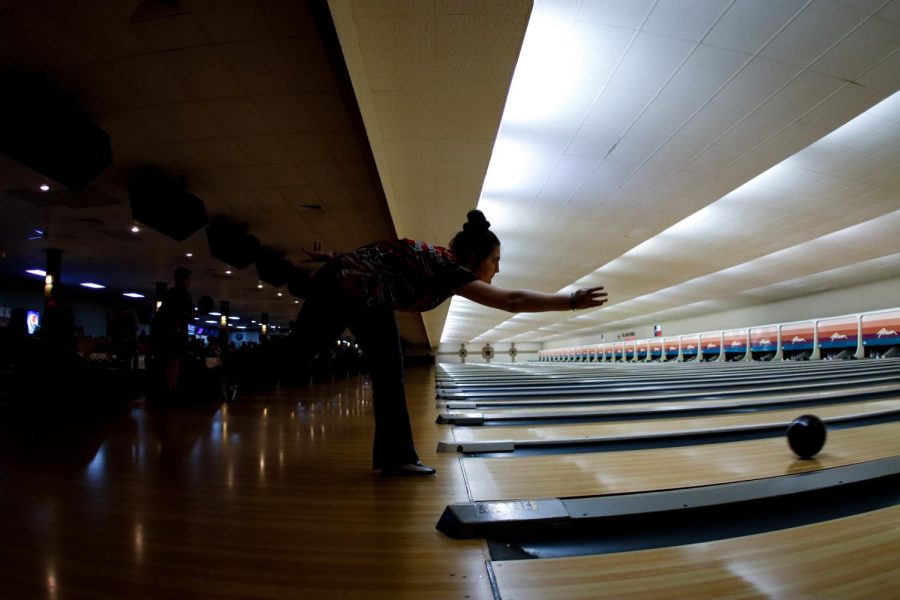 Bowling, Samantha Spalding, 9, practices for the girls bowling team at the Forum Bowling Lanes on Jan. 30.