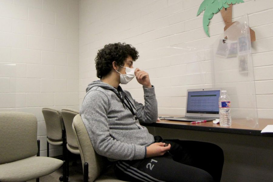 Patrick Reyna, 12, practices for academic competition. Reyna competed at the district UIL meet on March 27. 