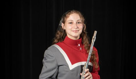 Madyson Vincent, 12, plays the flute in the band. 