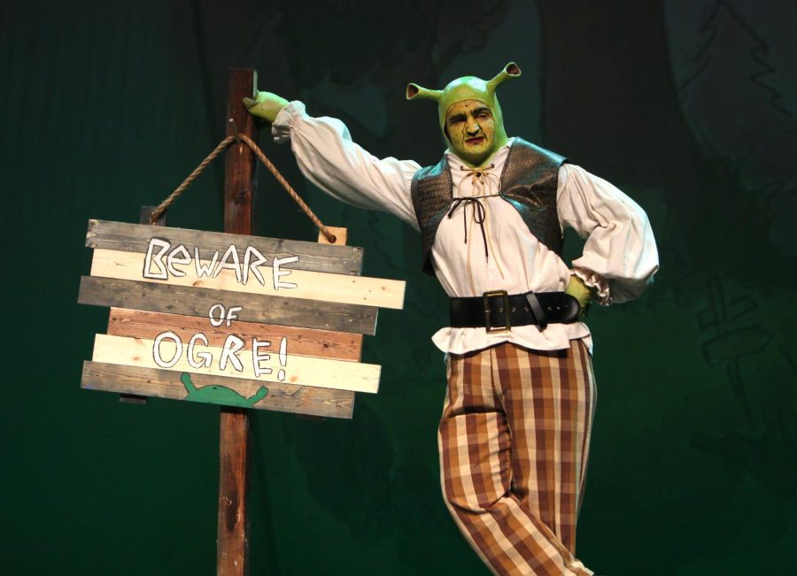 Danny Wall, plays the lead of Shrek for the spring Musical.