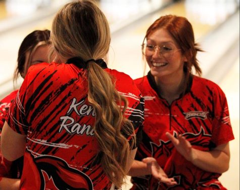 Senior Morgan Kolanek and the varsity girls bowling team will compete at state on March 25 and 26.