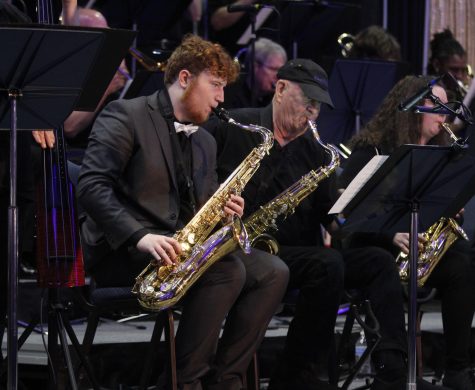 Hilton Bryce, 12, performs at the Jazz Bash on March 4 at the Dr. Jim Vaszauskas Center for the Performing Arts.