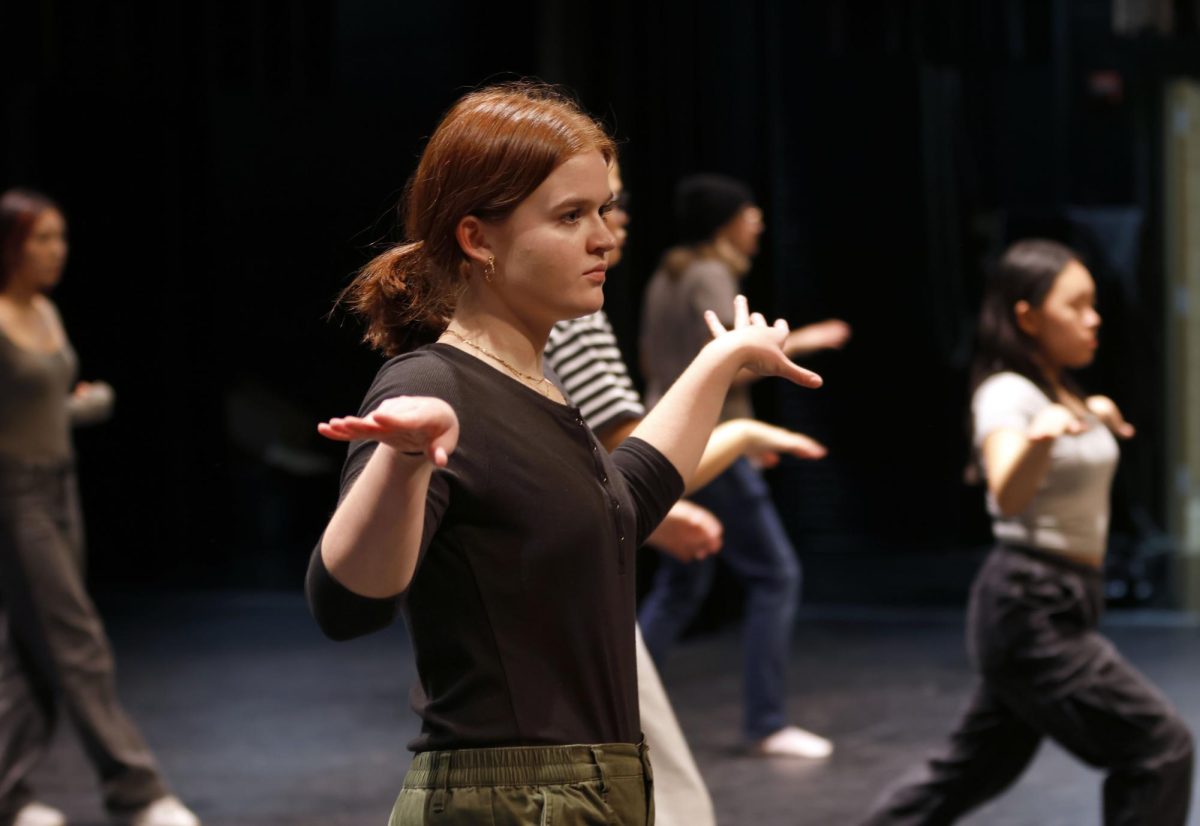 Hannah Roberts, 12, performs musical number during theater auditions. Auditions were held on Aug. 26 and 27 after school.