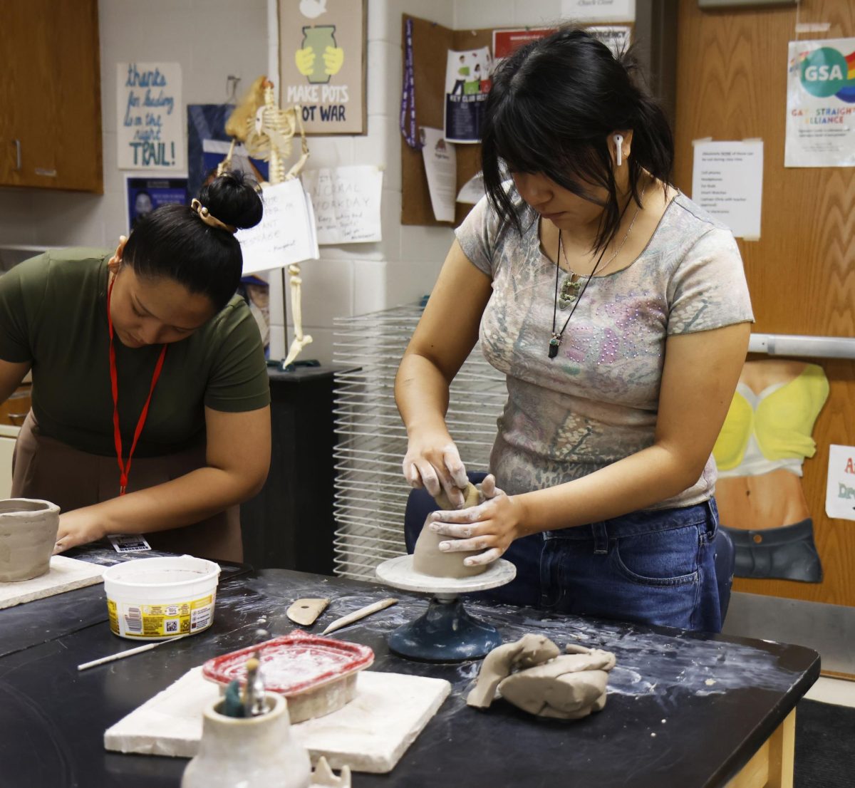 Art students learn how to create ceramics on Aug. 28.