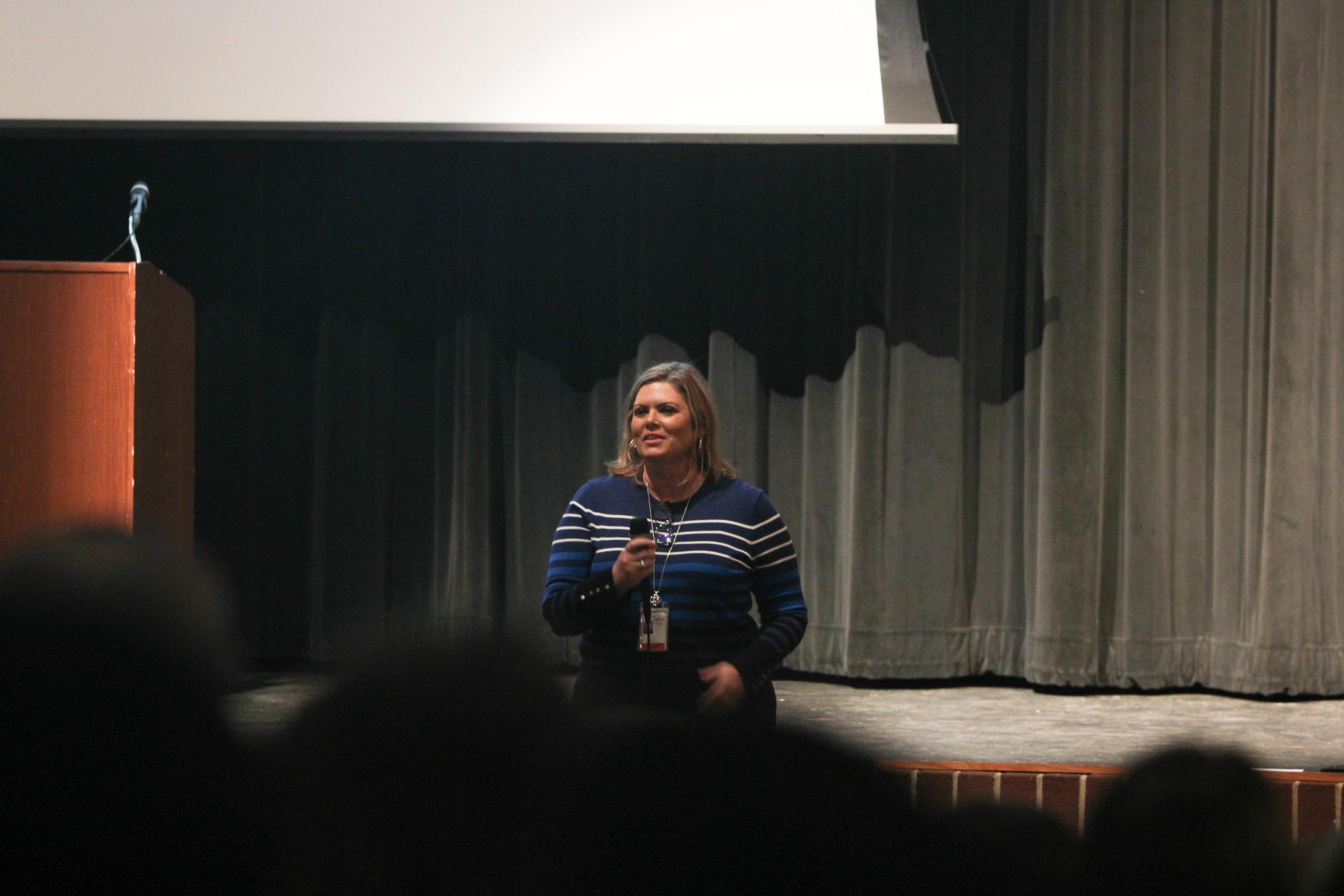Lead Guidance Counselor Dana Vorsino shares her presentation to the class of 2027 in the Legacy PAC. Ms. Vorsino went over the regulations and expectations that the current juniors are expected to meet by their senior year along with their graduation requirements. 